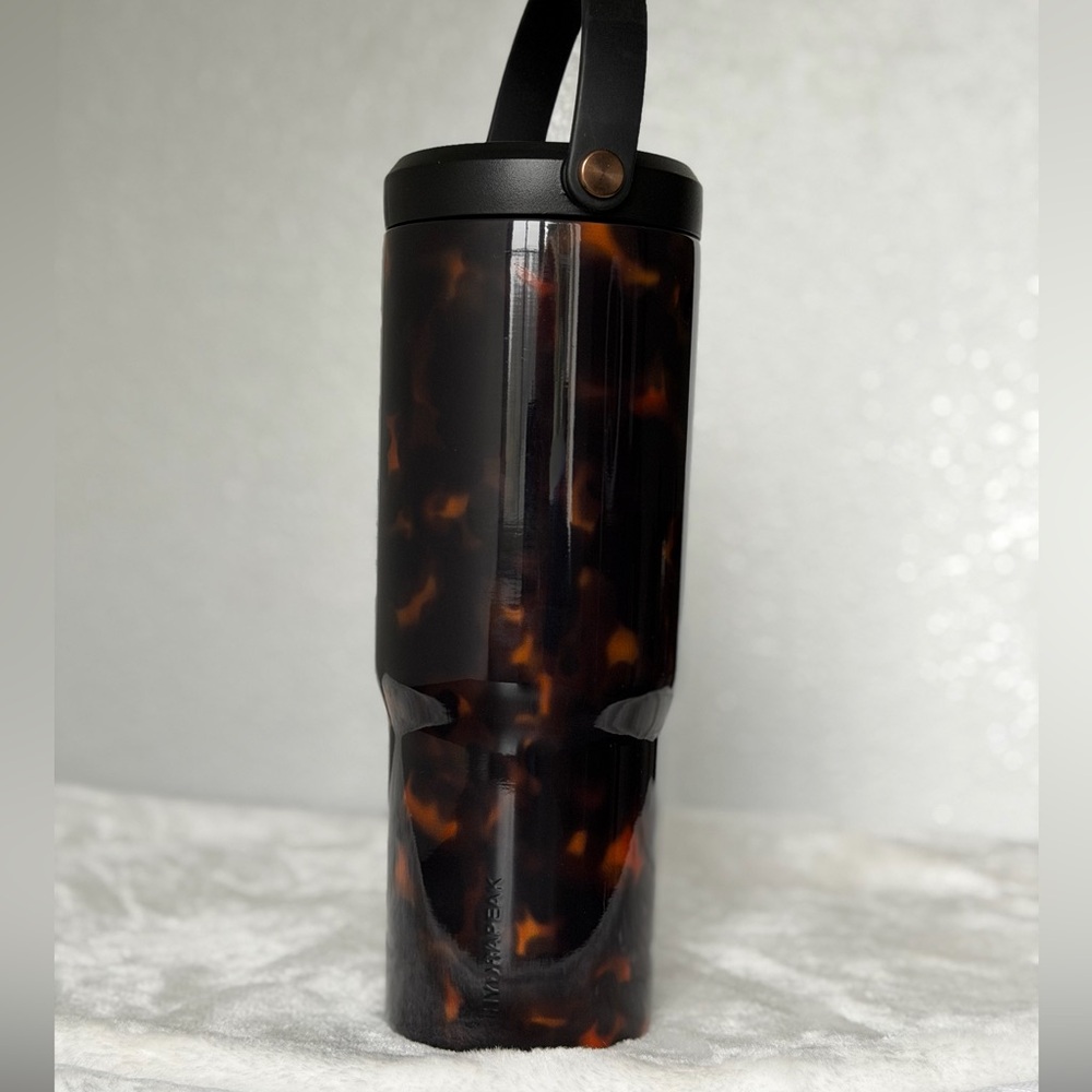 Tortoise Travel Tumbler - Insulated Brown Tortoiseshell Drinkware